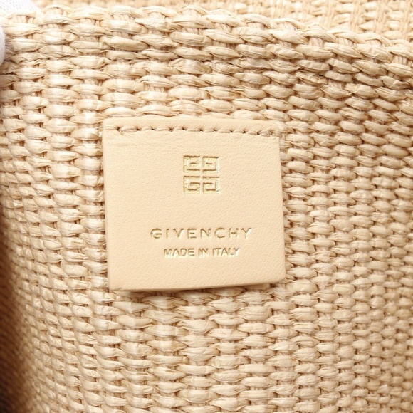 GIVENCHY G-Tote Large Raffia Logo Bag | Woven Summer Beach Tote - Picture 3 of 8